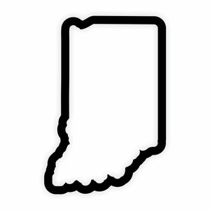 Indiana Karte Flagge Umriss Aufkleber für Laptop Buch Kühlschrank Gitarre Motorrad Helm Tür PC Boot
