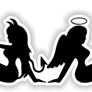 Angel Devil Girl - Digital File Download - svg, png, eps, jpg