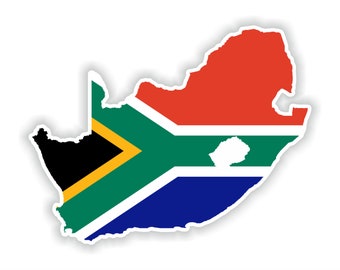 South africa map highlighted in south africa flag colors gray map with neighboring countries | Premium Vector