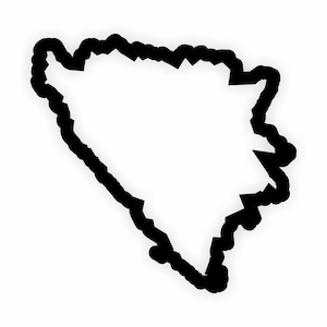 Autocollant de contour de drapeau de carte de Bosnie-Herzégovine pour ordinateur portable, livre, réfrigérateur, guitare, moto, casque, porte, PC, bateau
