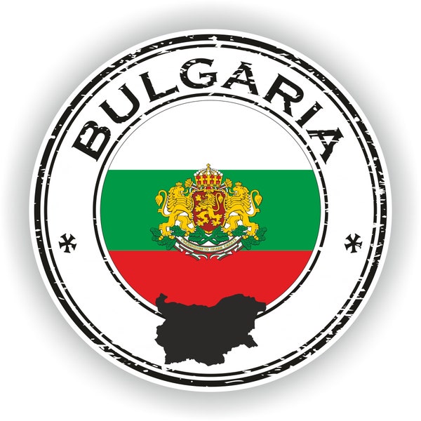 Bulgaria Seal Sticker Round Flag for Laptop Book Fridge Guitar Motorcycle Helmet ToolBox Door PC Boat