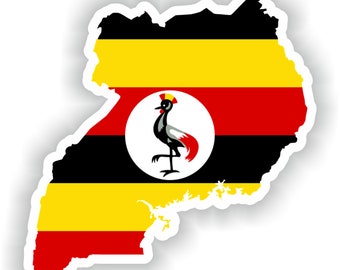 Oeganda kaart vlag - digitaal bestand downloaden - svg, png, eps, jpg