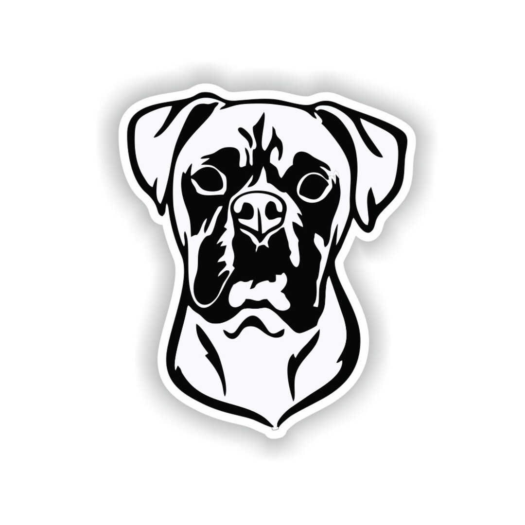Boxer Dog Sticker for Bumper Car Van Truck Motorcycle Helmet Toolbox