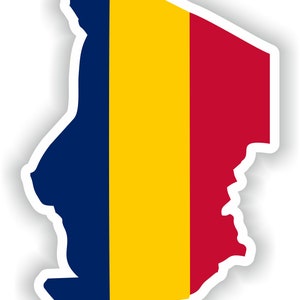 Chad mapa Sticker Flag para el libro portátil nevera motocicleta casco ToolBox puerta PC Barco