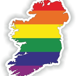 Irlanda Gay Arco Iris Mapa Etiqueta engomada para el libro portátil Nevera Motocicleta Casco ToolBox Puerta PC Barco