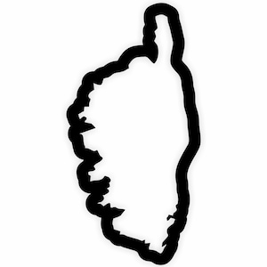 Corse Carte Drapeau Contour Autocollant pour Ordinateur Portable Livre Réfrigérateur Guitare Moto Casque Porte PC Bateau