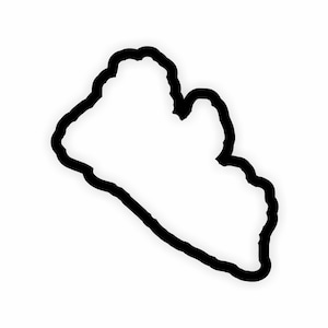 Liberia Karte Flagge Umriss Aufkleber für Laptop Buch Kühlschrank Gitarre Motorrad Helm Tür PC Boot