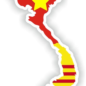 Vietnam mapa bandera silueta pegatina para el libro portátil nevera motocicleta casco ToolBox puerta PC barco