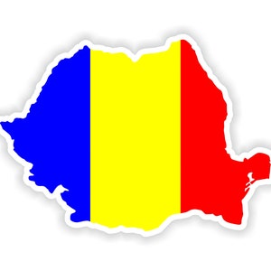 Roemenië kaart Sticker Vlag voor Laptop Boek Koelkast Guitar Motorcycle Helm ToolBox Door PC Boot