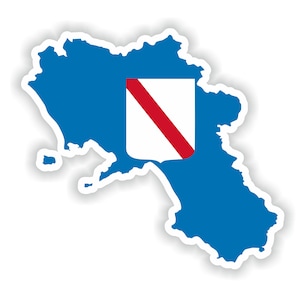 Campania Italia mapa Pegatina Bandera para el libro portátil Nevera Guitarra Casco de motocicleta Caja de herramientas Puerta PC Barco