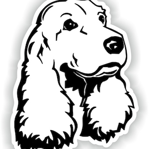 Cocker Spaniel Sticker for Bumper Car Van Truck Motorcycle Helmet ToolBox Door PC Boat Dog