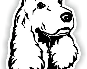 Aufkleber Cocker Spaniel Aus PVC - 12 Cm, Wasserfest, Für Auto, Helm, Laptop & Mehr