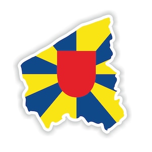 Flandes Occidental Bélgica mapa Pegatina Bandera para el libro portátil Nevera Guitarra Casco de motocicleta Caja de herramientas Puerta PC Barco