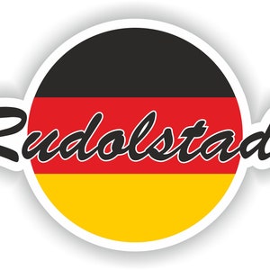 Rudolstadt Aufkleber Flagge für Laptop Buch Kühlschrank Gitarre Gitarre Motorrad Helm ToolBox Tür PC Boot