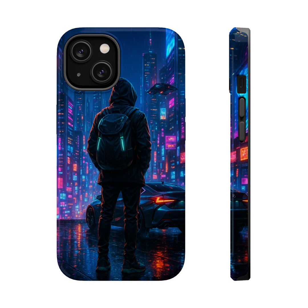 Cyberpunk City Nightphone Case | Magnetic Impact-resistant Case - Etsy