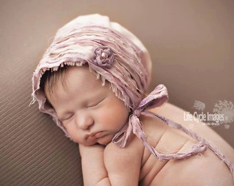 PDF SEWING pattern - Newborn Eden Madison Rustic Fabric bonnet PATTERN #111