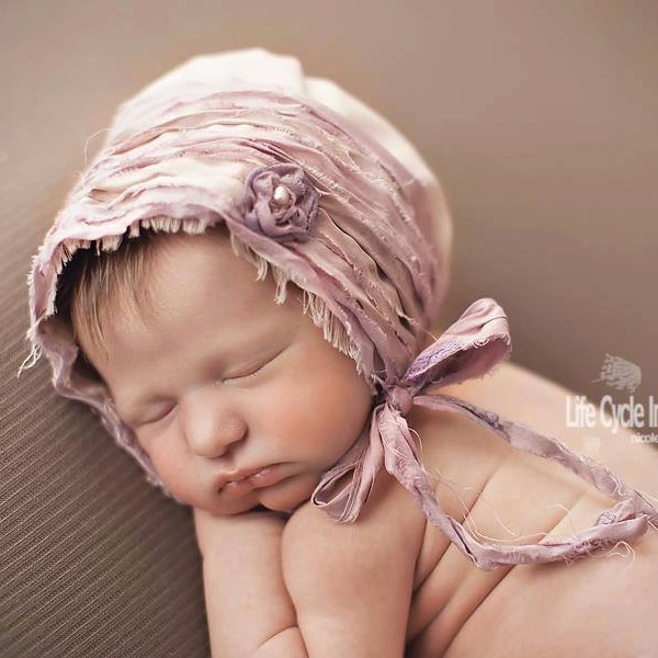 PDF SEWING pattern - Newborn Eden Madison Rustic Fabric bonnet PATTERN #111