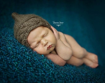 PDF-breipatroon (met gehaakte stropdassen en randen) - gebreide kabelmuts voor newbornfotografie #16