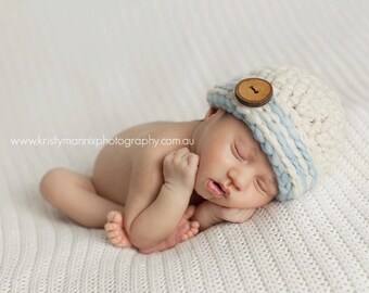 SALE PDF CROCHET  Pattern - newborn photography prop handspun beanie beanie #31