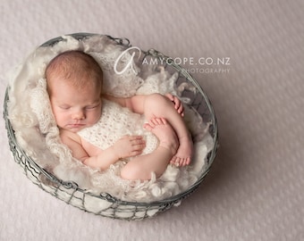 PDF Crochet Pattern - newborn photography prop Tatiana_crochet romper #128