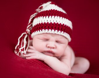 PDF Crochet Pattern - newborn photography prop basic crochet elf hat #60