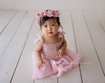 PDF Knitting Pattern - Sitter Mohair fairy dress and bloomers PDF pattern size 6-12 months ONLY #7S