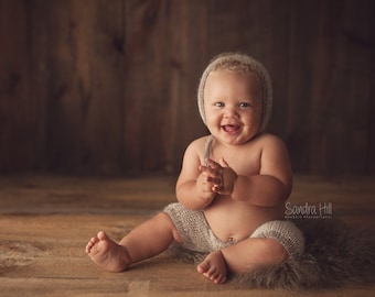 PDF Knitting Pattern - Sitter photography prop_6-9 months_textured shorties set #6S