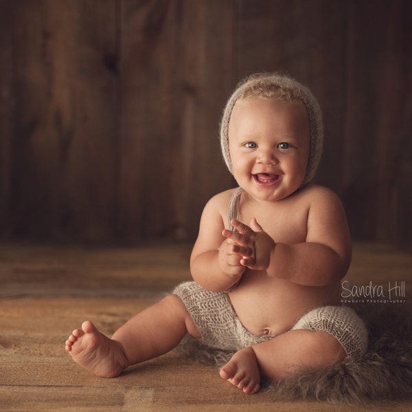 PDF Knitting Pattern - Sitter photography prop_6-9 months_textured shorties set #6S