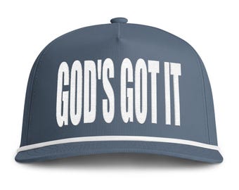 God's Got It - Comfort  Colors Sunwashed Embroidered Rope Cap