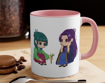 The Apothecary Diaries Mug | Chibi Maomao & Jinshi Coffee Cup 11oz l Kusuriya no Hitorigoto l Jinmao | The Apothecary Diaries Mug