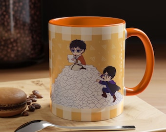 Iseshachi Mug | Chibi Isekai Office Worker | Cute Coffee Cup 11oz 15oz | Otaku gift