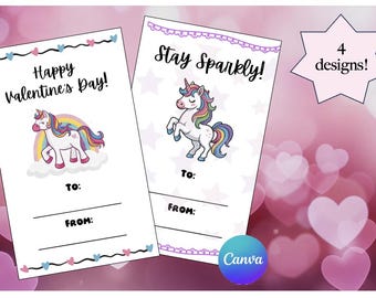 Valentine Cards - Unicorn Magic
