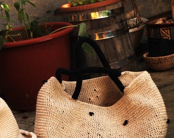 Large Crochet bag tote eco-friendly bag