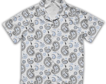 5 Wolf Grey 5s Light Graphite Hawaiian Shirt, New Paisley, Shirt Match Sneakers