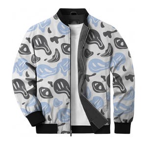 5 Wolf Grey 5s Light Graphite Bomber Jacket, Smile, Shirt Match Sneakers