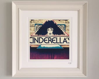 Cinderella’s nightclub large framed print. Mumbles, Gower. Photographic Art and collectibles, wall art by Rebecca Jory.