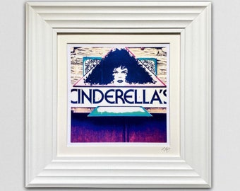 Cinderella’s nightclub large framed print. Mumbles, Gower. Photographic Art and collectibles, wall art by Rebecca Jory.