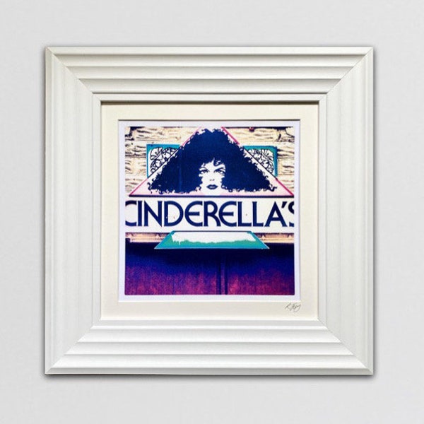 Cinderella’s nightclub large framed print. Mumbles, Gower. Photographic Art and collectibles, wall art by Rebecca Jory.