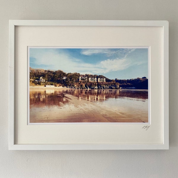 Gower Photo Art Framed Print by Rebecca Jory. Caswell Bay photographic print.