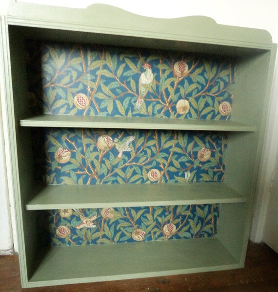 Original Bookshelves With William Morris Pomegrantes And Etsy