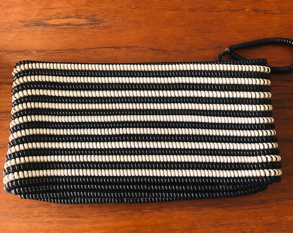 HUGE Black and White 1940s Vintage Telephone Cord