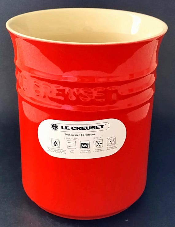 NEW Le Creuset 1 Qt Utensil Holder Crock Small Carmin Cerise
