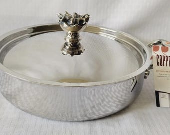 Cacerola Ruffoni Opus Prima de 5 cuartos: Utensilios de cocina de acero inoxidable con núcleo de cobre, fabricados en Italia.