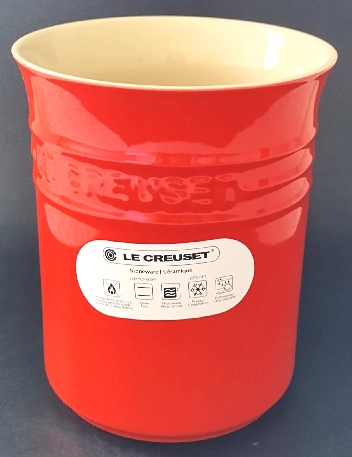 NEW Le Creuset 1 Qt Utensil Holder Crock Small Carmin Cerise