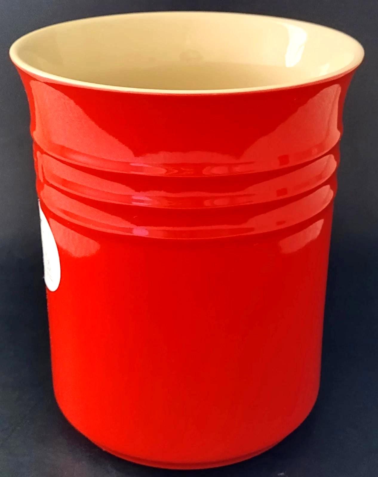 NEW Le Creuset 1 Qt Utensil Holder Crock Small Carmin Cerise