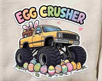 Ostereierzerkleinerer Monstertruck Ostern PNG, Osterhasen Design (Digitaler Download)