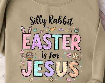 Dummes Kaninchen Ostern ist für Jesus PNG, christliche Osterhasengrafik (digitale Datei)