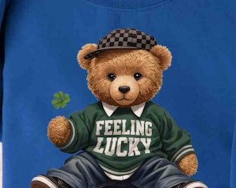St Patrick's Day Teddybär, Glücksklee, Irish Boy (Digitaler Download)