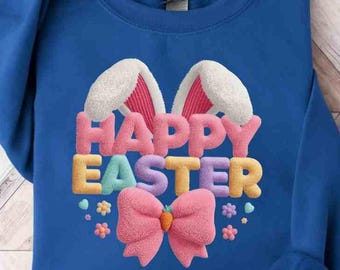 Frohe Ostern PNG: Buntes Kunstgarn Frühling Sublimationsdesign, Trending Digital Download File