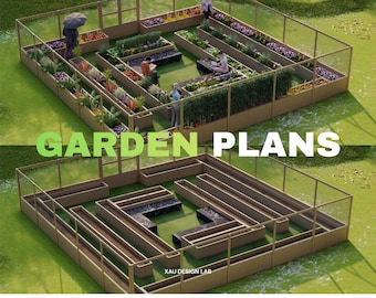 Planos para un huerto elevado y cerrado: huerto protegido de 30x30 con valla (PDF)